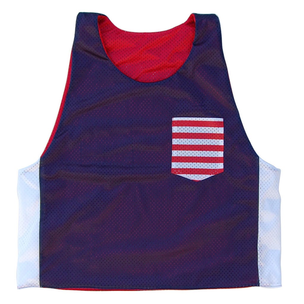 American Flag Sublimated Reversible Dye-Sub Pinnie American Flag Sublimated Reversible Dye-Sub Pinnie