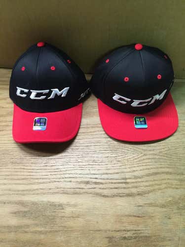 CCM jet speed snap back hat and flex fit hat combo