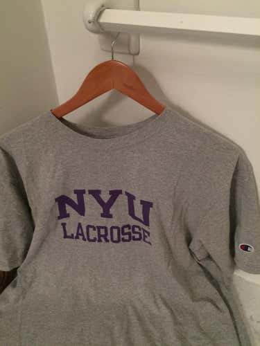 NYU lacrosse shirt, size L