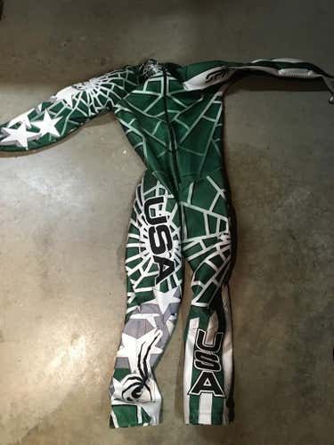 Large Green Bode Miller Spyder USA GS Suit