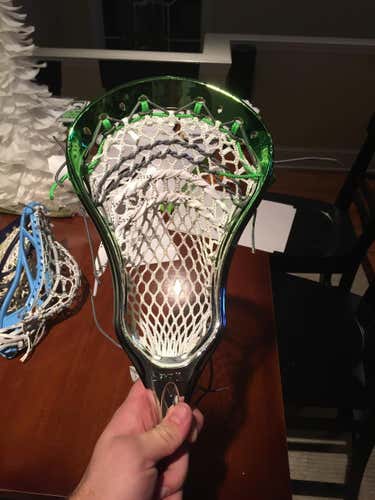 Brand New Warrior Green Chrome to Silver Evo X strung w/ Ninja Lax Sesei Semi-Soft