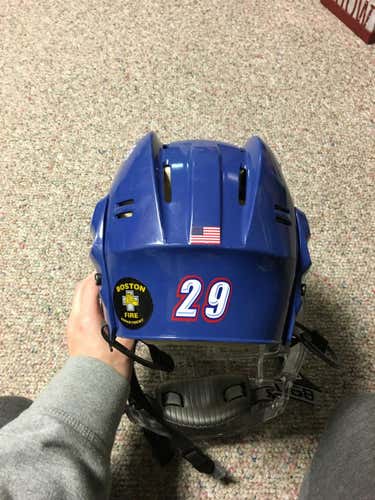 U Mass Lowell Bauer 4500 helmet with Bauer shield