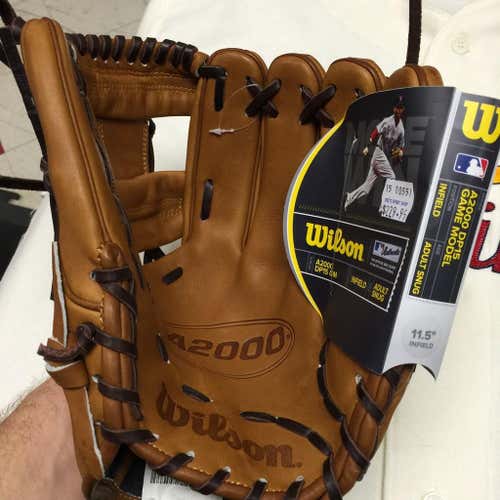 Wilson a2000 11.5 infield glove  tobacco color with brown lace brand new