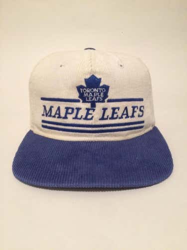 Vintage Toronto Maple Leafs Corduroy Ted Fletcher Snapback Hat