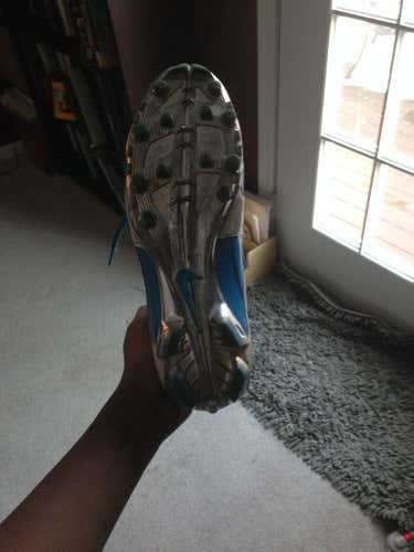 Blue Nike Hurache Lacrosse and Football Cleats Size 7.5