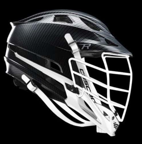 "R" Carbon w/ Pearl face mask/ white chin