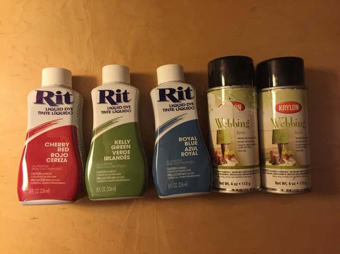 Blue Rit Dye and Webbing Spray