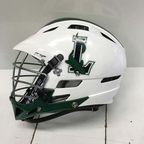 Cascade Pro 7 Lacrosse Helmet - One Size - (White / White / Green) Long Island Lizards Custom