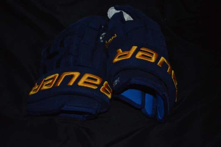 St. Louis Blues Game Worn Bauer Gloves