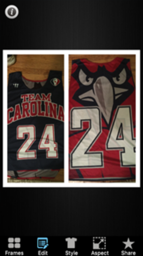 team carolina reversible with red/blue cardinal on back