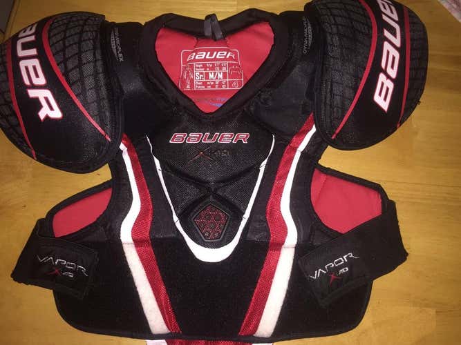 BAUER RED BLACK SHOULDER PADS vapor x40
