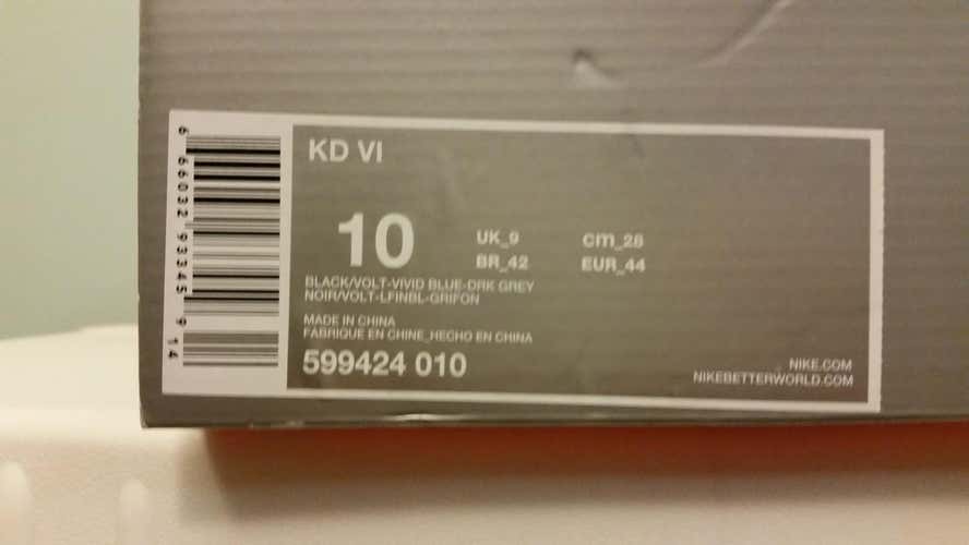 Nike KD VI Away 2 Size 10