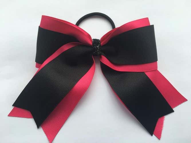 Black and Pink Bow