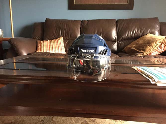 Small Fort McMurray AJHL Blue Reebok Helmet w/visor