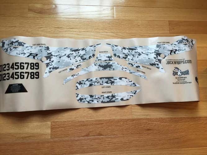 Jack wraps Gray & White Digi Camo Helmet wrap