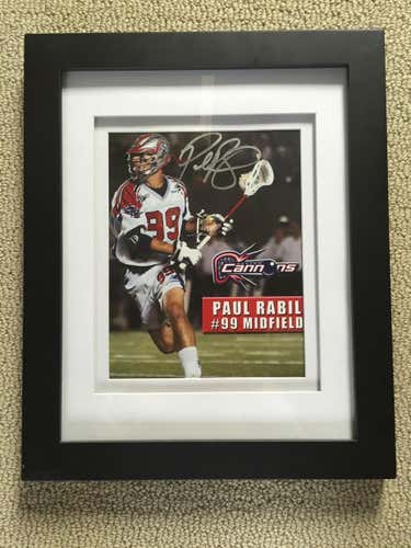 Signed Paul Rabil Picture w/ Frame