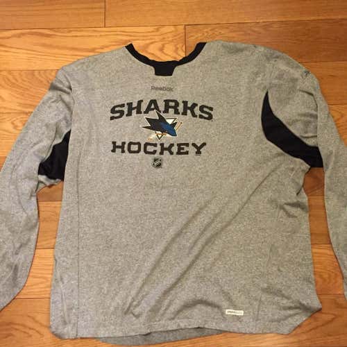 San Jose Sharks Team Issued Reebok Long Sleeve Dryfit