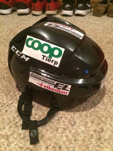 Black Ccm pro stock helmet