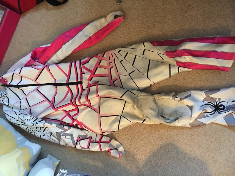 Spyder Race Suit pink and white