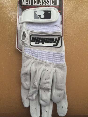 Franklin  White Batting Gloves Small