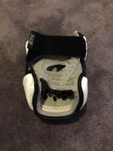 White and black stx cell 2 elbow pads