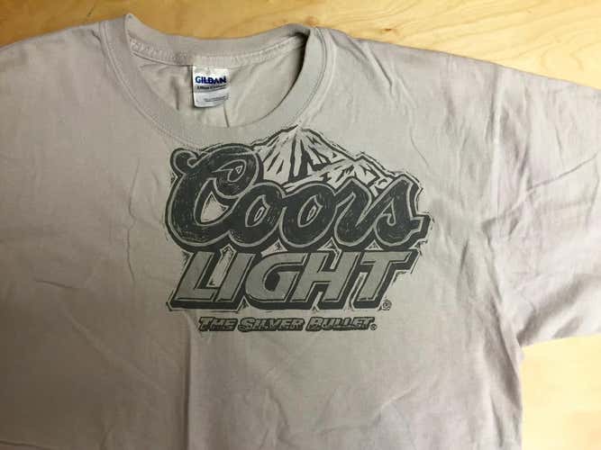 TRADE ** BU POLO ** Coors light beer shirt grey men's large