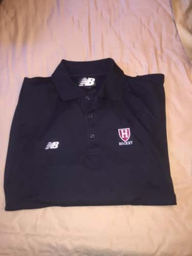 Harvard Hockey team Issued New Balance Long Sleeve Polo XL