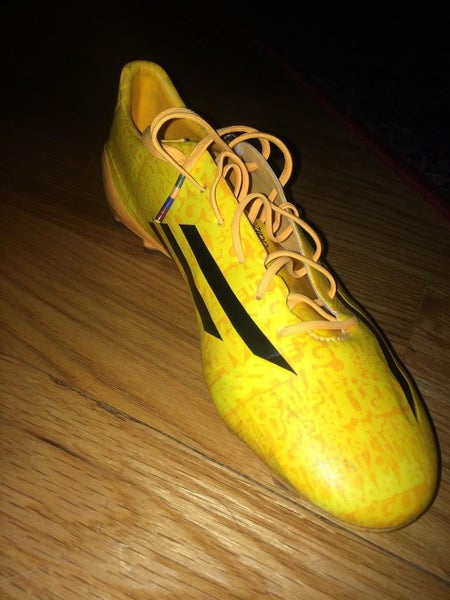 Golden adidas adizero messi cleats
