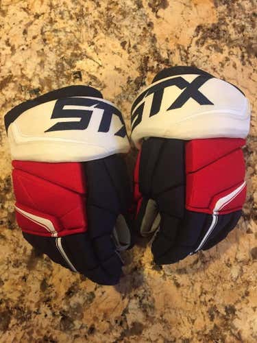 Brand New Washington Capitals STX Stallion Pro Stock Return Hockey Gloves 14"