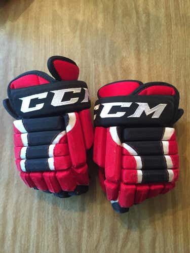 Pro Stock New Jersey Devils CCM 4-Roll Sty2 14" Hockey Gloves Repalm Black Palm