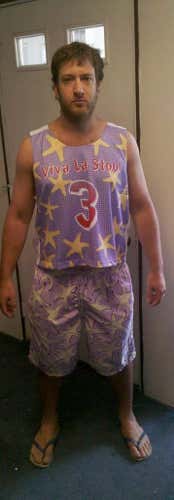 Barstool Purple Starfish Pinny