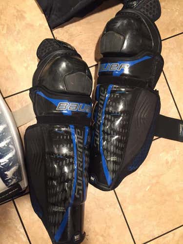 Bauer Supreme Shin pads, used 17 inch