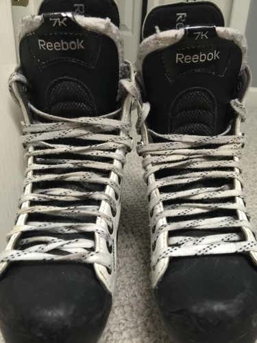 White Reebok 7K Senior Ice Skates