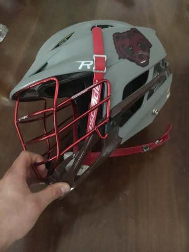 Brown University Matte Gray Cascade R Helmet