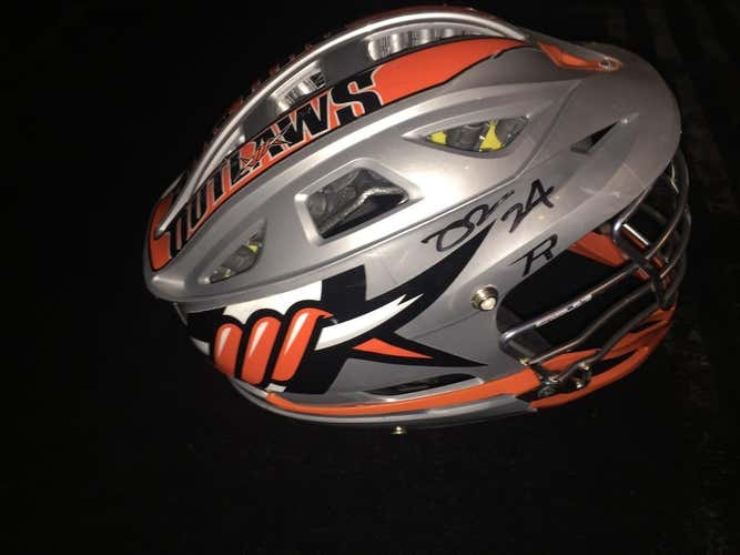 Denver Outlaws Helmet John Grant Jr Signed