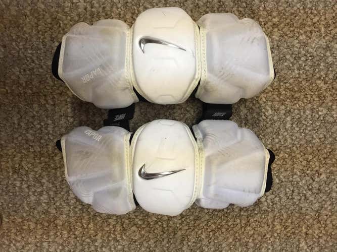 White Nike Vapor Arm Guards