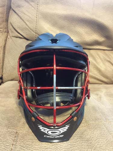 Cascade R Matte black red chrome cage