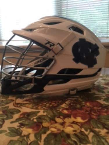UNC Lacrosse Game Worn Cascade R Helmet- White