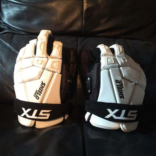 STX Shield Pro White Goalie Gloves
