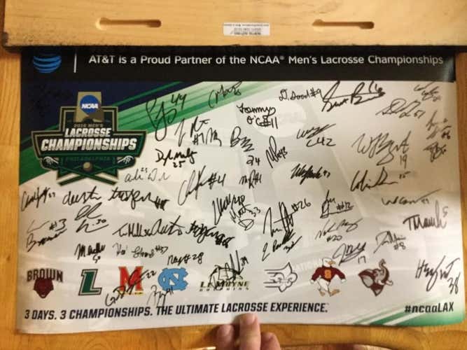 Maryland lacrosse men's team signed photo