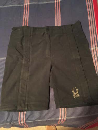 Used Spyder black soft shell training shorts size L