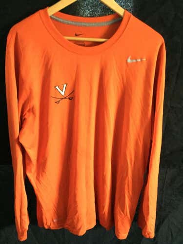 Orange UVA Nike long sleeve shooting shirt