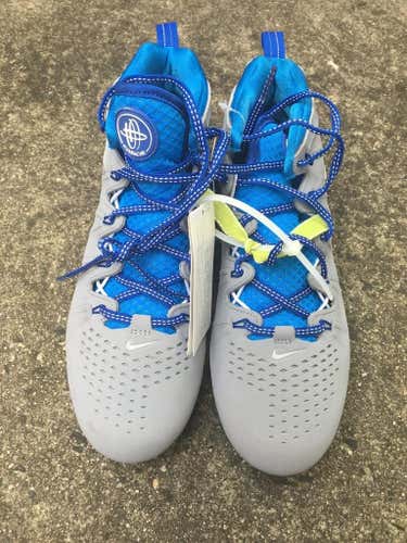 Blue/Grey Nike Huarache 4 Lax Cleats