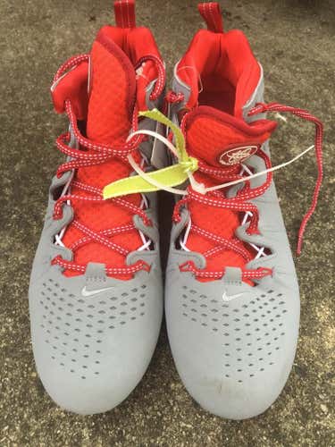 Red Grey Nike Huarache Cleats