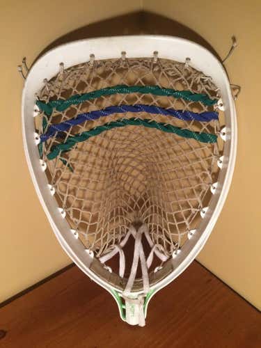 Used Strung White Brine Zone Goalie Head