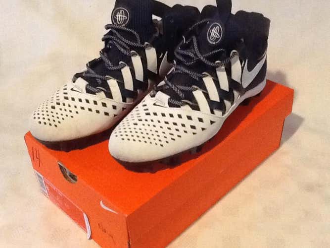 Nike Huaraches V Lax  Navy/ White Lacrosse Cleats Men's 8