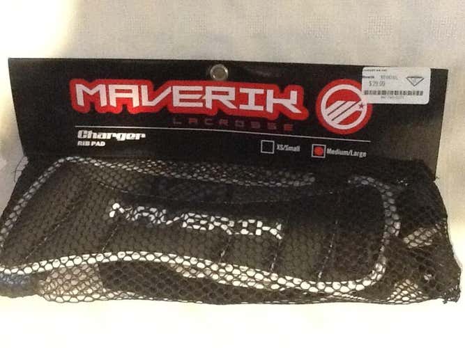New Maverik Lacrosse Charger Rib Pad M/L