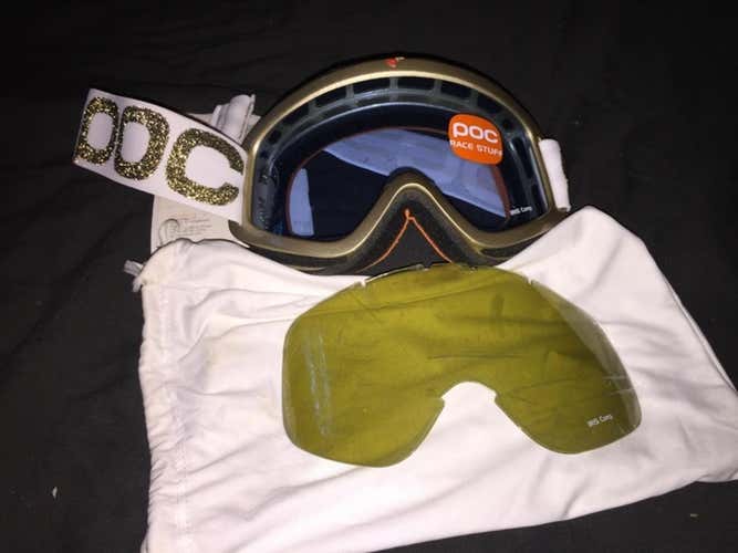 Gold POC Iris Goggles with back up lens