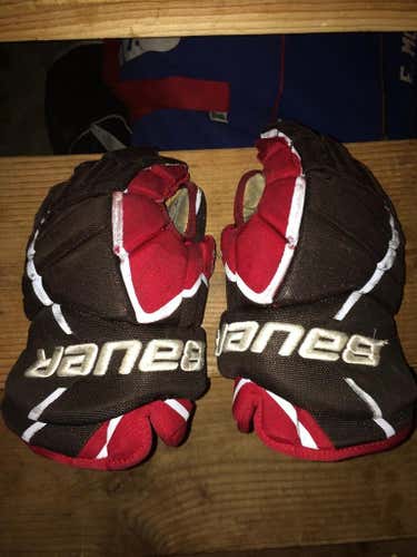 Brown Team Issued Bauer X60 Pro gloves "14 (used)