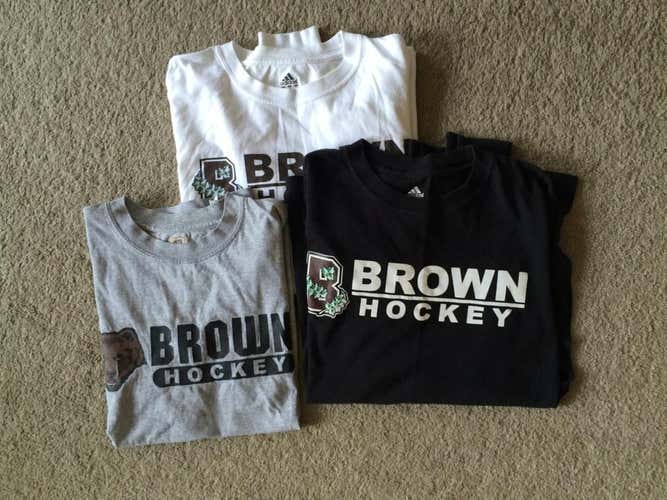Brown Hockey (2) Long Sleeve Shirts & (1) T-Shirt